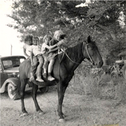 Kids on horse 1930's