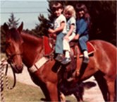 Kids on horse 1980's