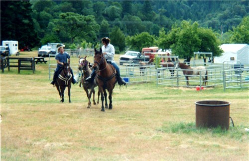 This equine camp ground is surrounded by miles of trails.