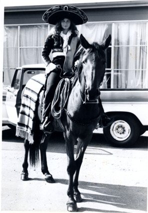 Spanish parade horse and rider.