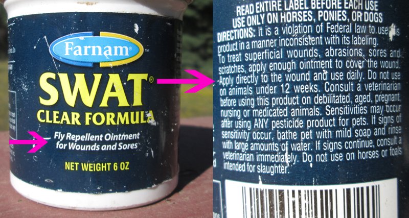 Do NOT confuse this wound product with other Swat fly repellents - Read the Label